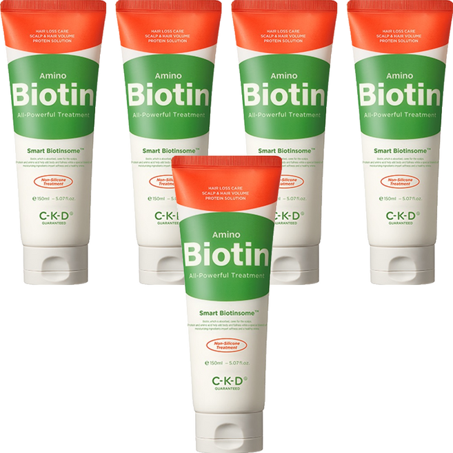 씨케이디 아미노 비오틴 올파워풀 헤어트리트먼트, 150ml, 5개