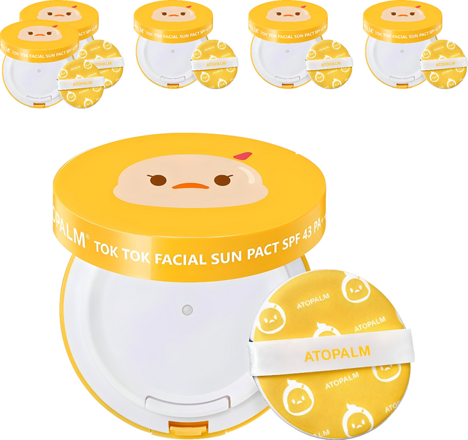 아토팜 톡톡 페이셜 선팩트 SPF43 PA+++, 15g, 6개