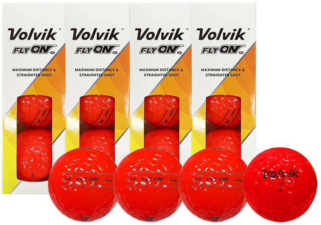 볼빅 골프공 2피스 4.27cm Flyon, 레드, 12개입, 1개