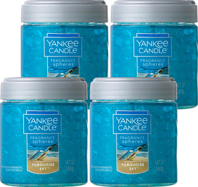 양키캔들 프래그런스 스피어스 차량용방향제, 4개, 터쿼이즈스카이