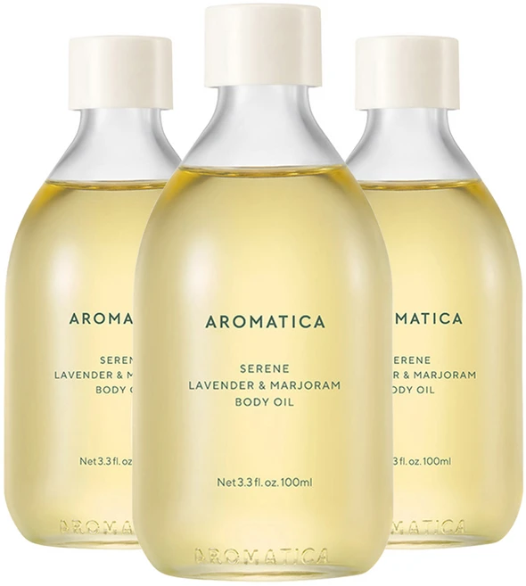 [비건라이프] 아로마티카 서렌 바디오일 라벤더 앤 마조람, 100ml, 3개 - 쿠팡