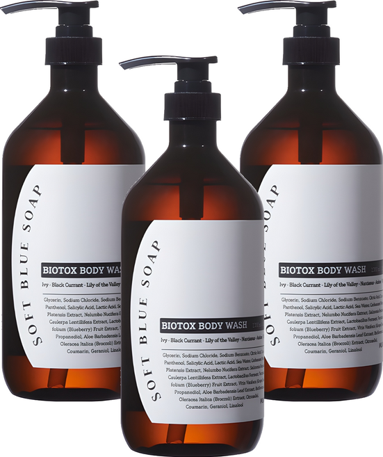 멈칫 바이오톡스 바디워시 소프트블루 솝, 1L, 3개