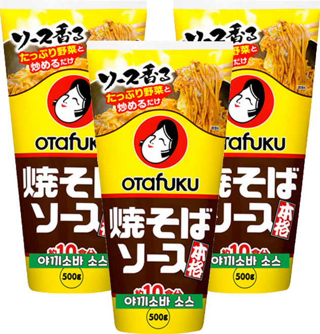 오타후쿠 야끼소바 소스, 500g, 3개