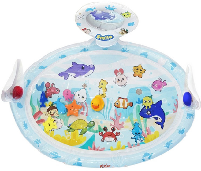 키저스 베베 플레이타임 워터매트 촉감각완구, 1개, 블루