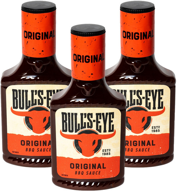 불스아이 BBQ 소스, 355g, 3개