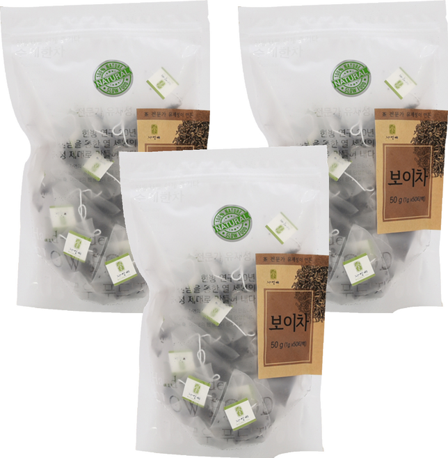 자연애 보이차, 1g, 50개입, 3개