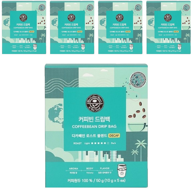 커피빈 드립백 디카페인 로스트 블렌드, 10g, 5개입, 5개