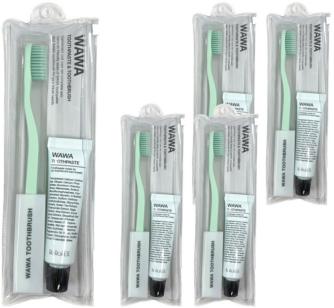 RoRoBELL Wawa 牙膏 30ml + 牙刷旅行組 80g, 5套