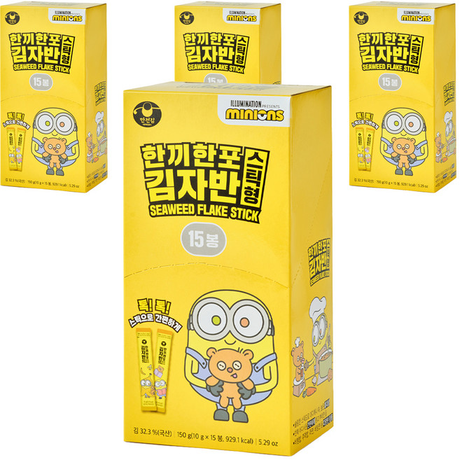 만전김 미니언즈 한끼한포 스틱 김자반, 150g, 4개