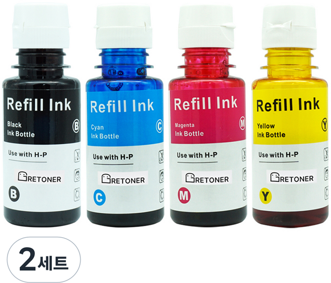 그래토너 INK-610 밸류팩 삼성 호환잉크, 검정, 파랑, 빨강, 노랑, 2세트