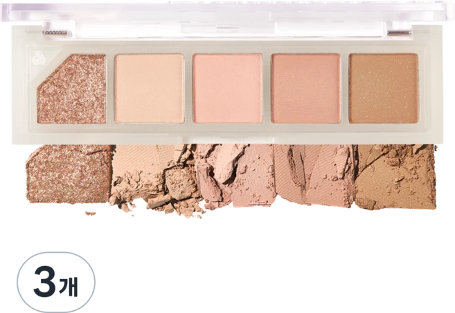 언리시아 무드 샤워 아이팔레트 3.5g, NO.2 로즈 샤워, 3개 - 쿠팡