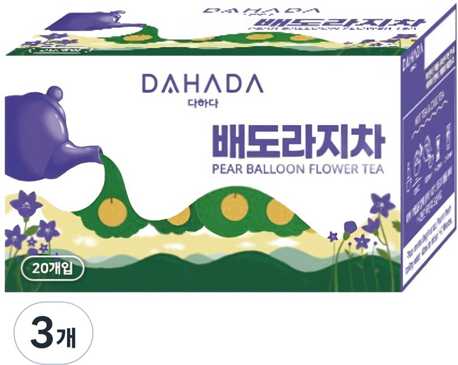 다하다 배도라지차, 1.2g, 20개입, 3개