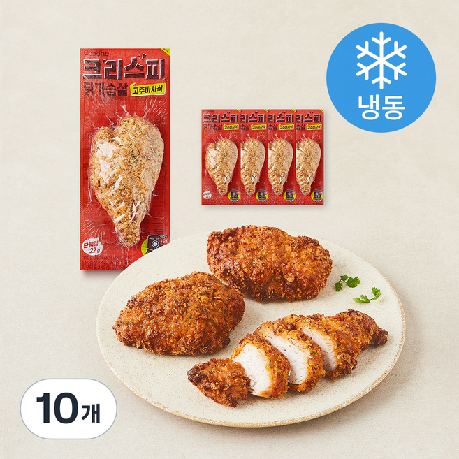 굽네 크리스피 닭가슴살 고추바사삭 (냉동), 110g, 10개, 1개입