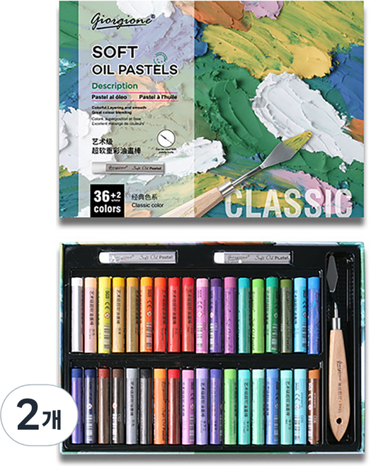 심플리앤 조르조네 소프트 오일파스텔 클래식, 36색, 2개