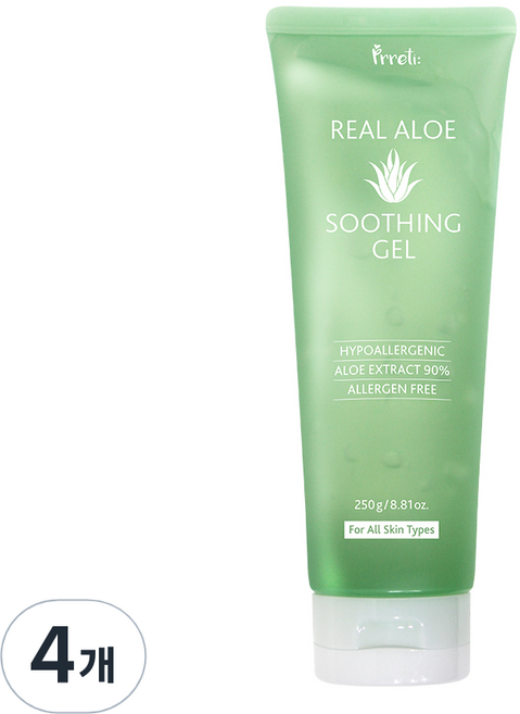 프레티 리얼 알로에 수딩젤, 4개, 250g