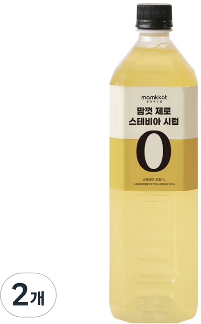 맘껏푸드랩 우리꽃연구소 맘껏 제로슈가시럽 스테비아, 2개, 1L