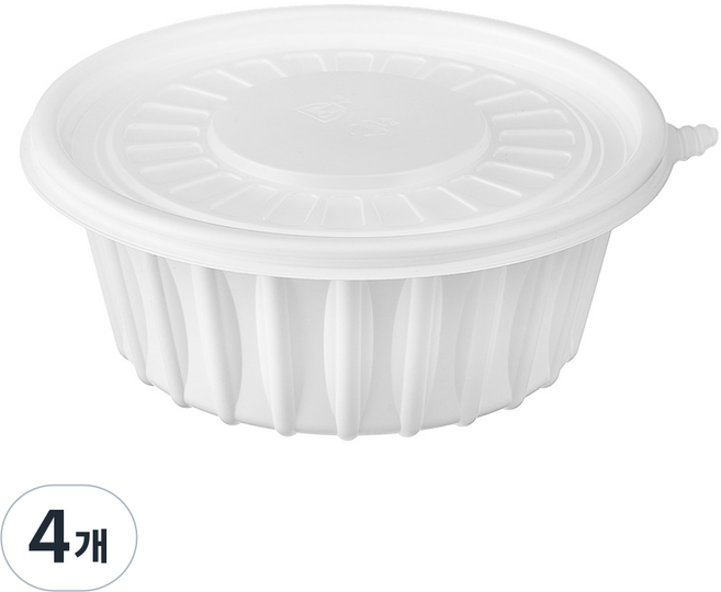 탐사 일회용 면용기 195 중 [1.05L], 4개, 100개입