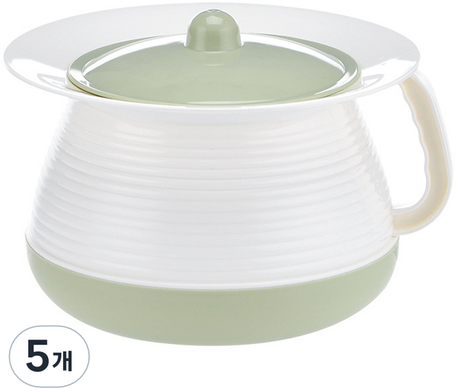 노인 소변통 요강 이동식 휴대용 변기, 5개, 그린