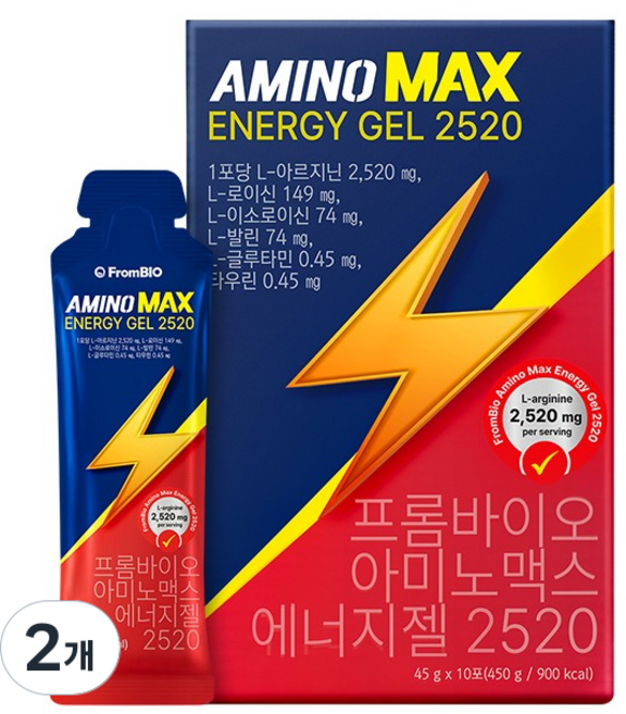 프롬바이오 아미노맥스 에너지젤 2520 10p, 45g, 2개
