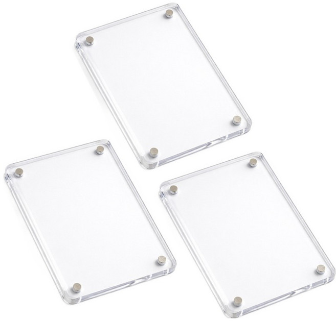 이음바이 아크릴 자석액자, 3개, 투명