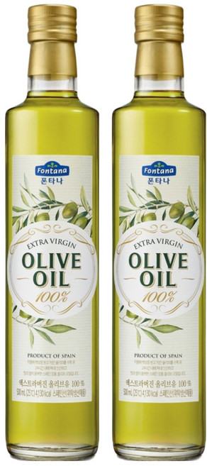 폰타나 엑스트라 버진 올리브유 도리카, 500ml, 2개