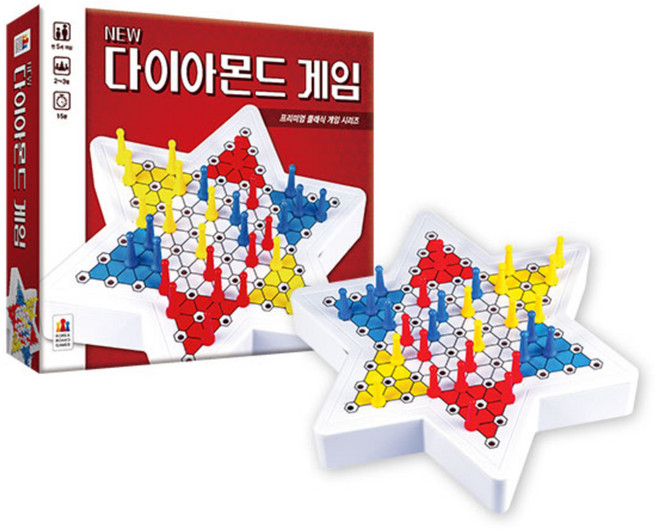 코리아보드게임즈 뉴 다이아몬드 게임, 1개, 혼합색상