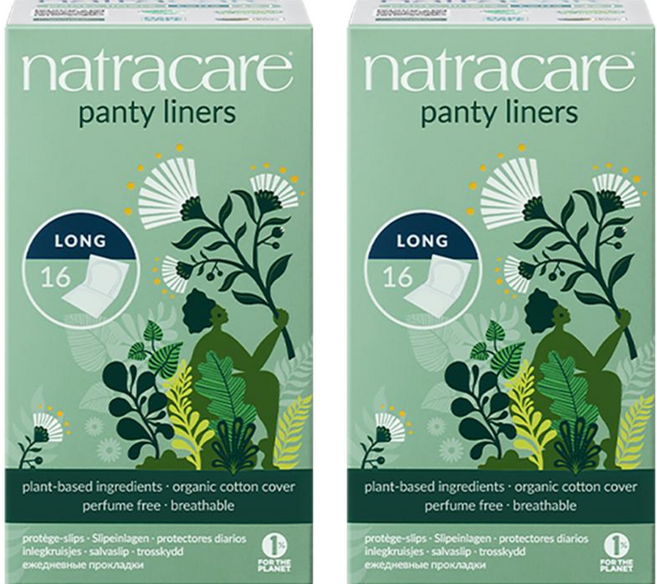 나트라케어 팬티라이너, 롱, 16개입, 2개