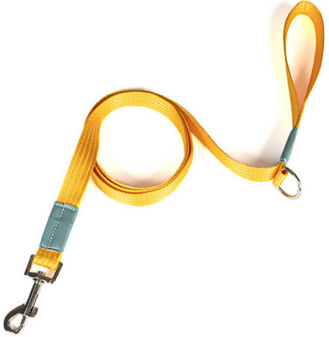 딩동펫 반려동물 마카롱 리드줄, 옐로우, 1개