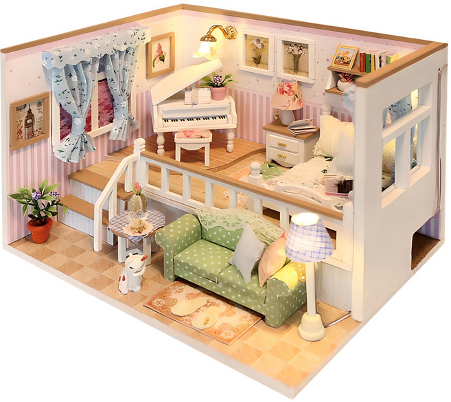 Prime Winners 迷你雙層房屋 DIY 套件, 1組, 多色