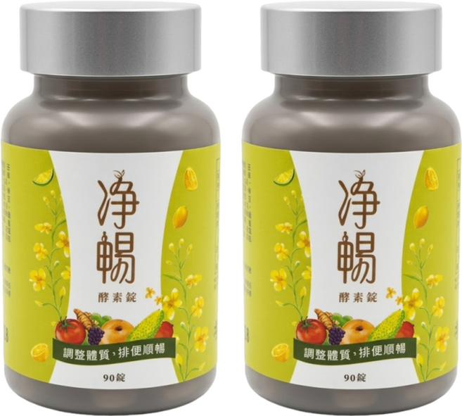 大漢酵素 淨暢酵素錠, 90錠, 300mg, 2盒