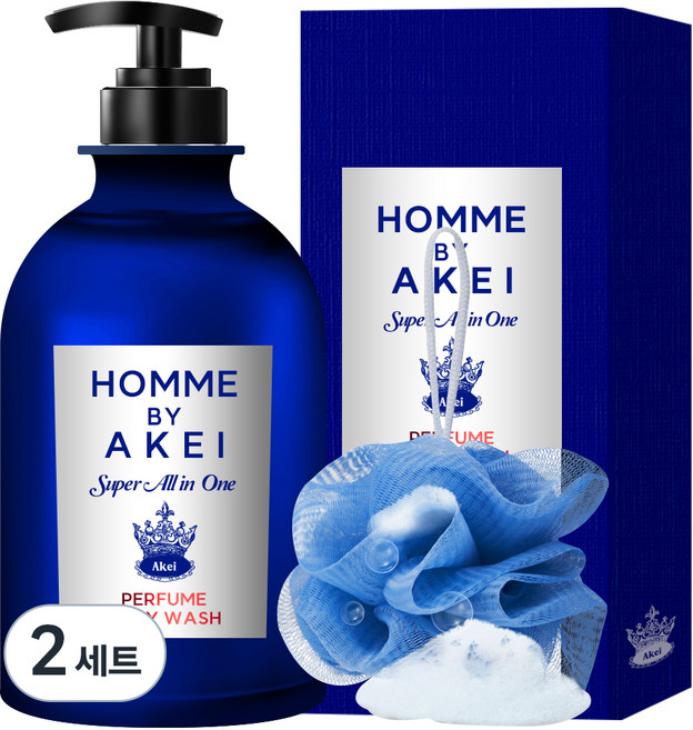 아케이 옴므 슈퍼올인원 퍼퓸 바디워시 센스페로몬향, 550ml, 2개