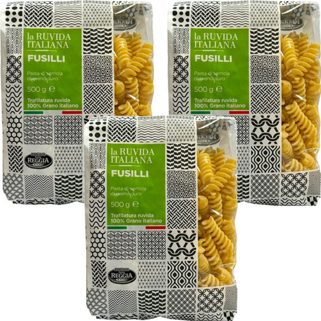Pasta REGGIA La Ruvida 義大利捲麵, 袋裝, 500g, 3個