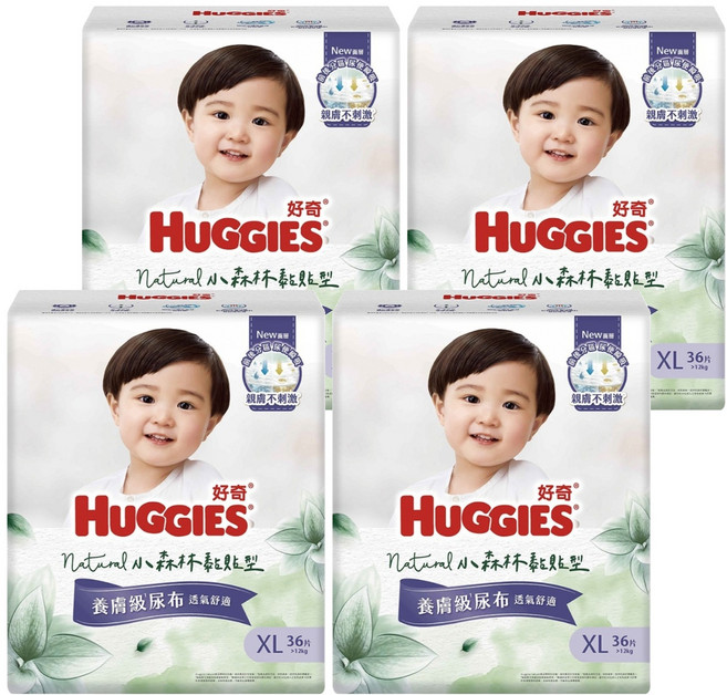 HUGGIES 好奇 小森林黏貼型紙尿褲/尿布 12kg以上 30839, 特大碼 (XL), 144片