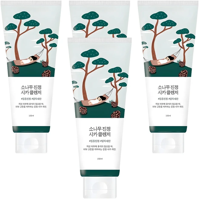 라운드랩 소나무 진정 시카 클렌저, 150ml, 4개 - 쿠팡