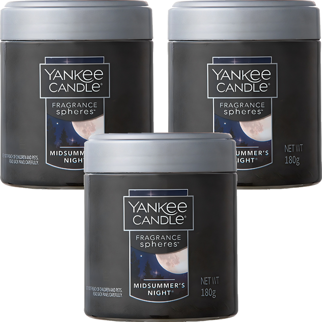 양키캔들 프래그런스 스피어스 차량용방향제 본품, 3개, 미드썸머나잇