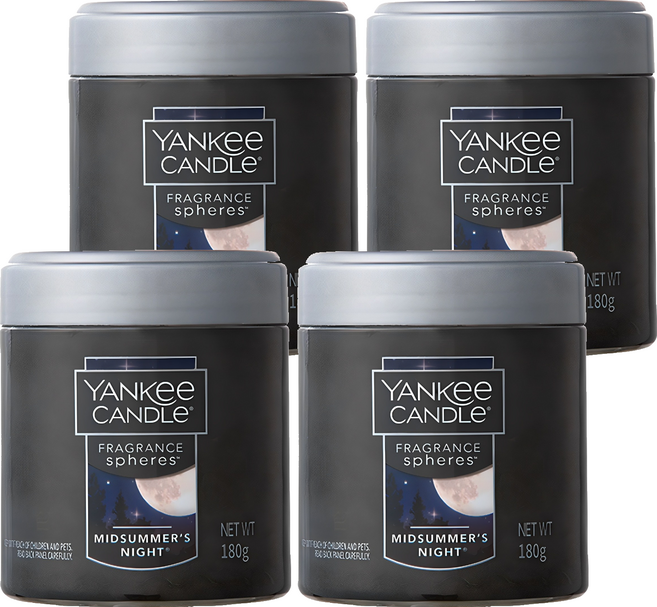 양키캔들 프래그런스 스피어스 차량용방향제 본품, 4개, 미드썸머나잇