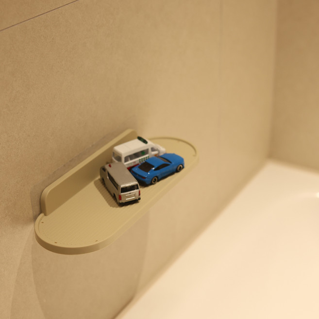 뉴앤룩 부착형 주방 욕실 미니선반 트레이, 베이지, 1개