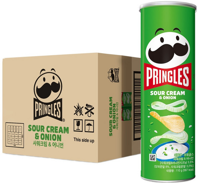 프링글스 사워크림&어니언, 110g, 12개