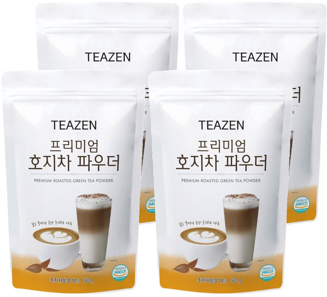 티젠 프리미엄 호지차 파우더, 500g, 1개입, 4개