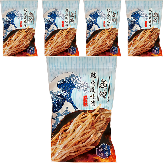 臻御行 碳烤魷魚風味條, 200g, 5個