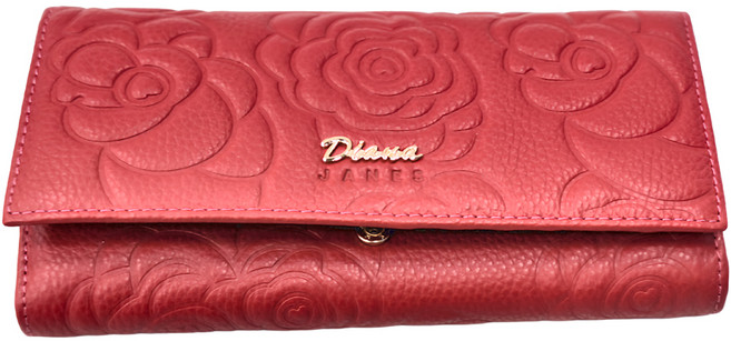 DIANA JANES 玫瑰真皮長夾 30g
