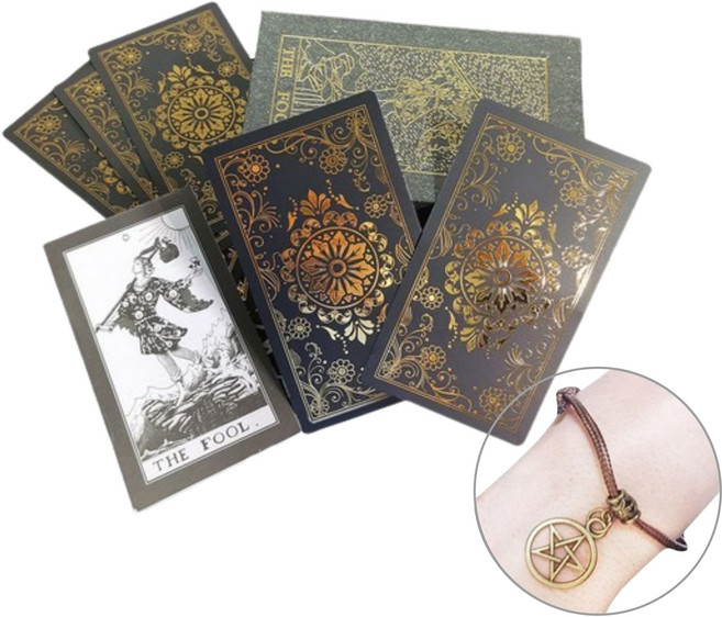 네오린 금박 타로포커 카드, 블랙, 1세트