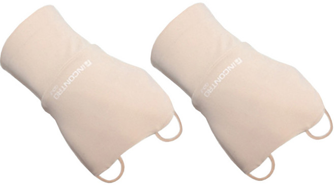 인콘트로 자외선차단 골프 오른손착용 2종 손등토시 세트, 살구색, 1개