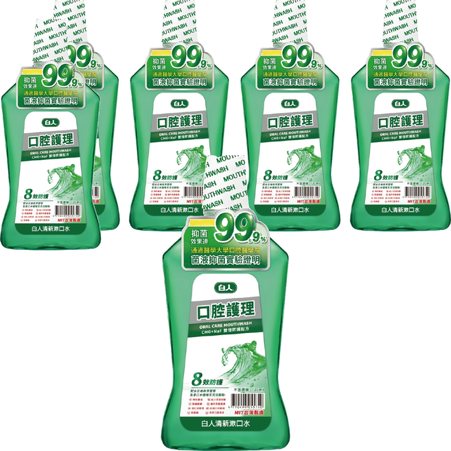 T.KI 白人 台灣公司貨 清新漱口水, 720ml, 6瓶