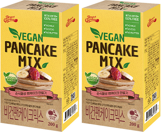 브레드가든 비건 팬케이크 믹스, 200g, 2개