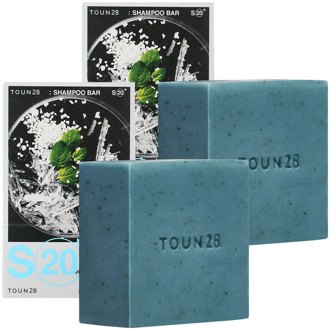 톤28 두피쿨링 머리감을거리 고체샴푸 S20, 100g, 2개