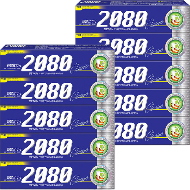 2080 클래식 치약, 170g, 10개