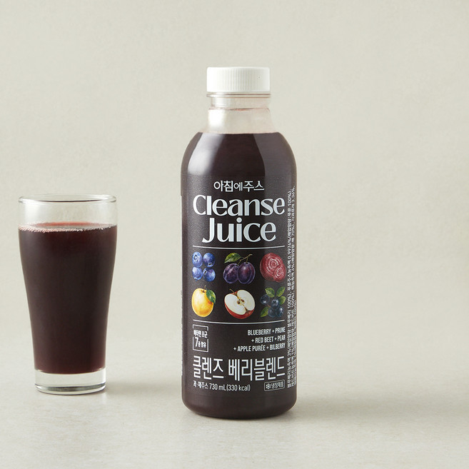 아침에주스 클렌즈 베리블렌드, 1개, 730ml