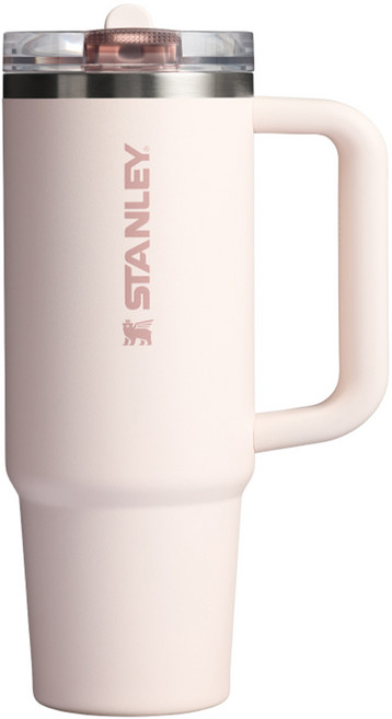 STANLEY 台灣公司貨 防漏吸管隨手杯, 山櫻粉, 1個, 880ml