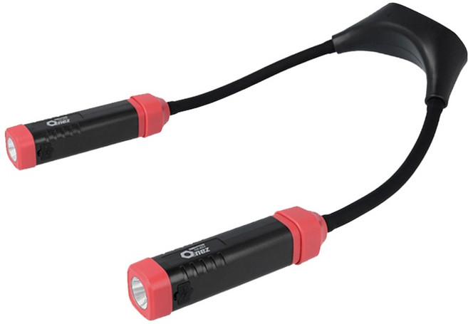 GENTOS 頸掛式工作燈 USB-C充電 400流明 IP64 OZ-R2X, 黑色, 1個